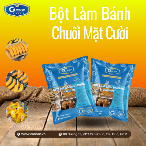 Bột làm bánh chuối mặt cười Canaan