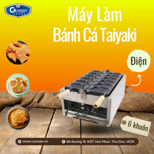 Máy Làm Bánh Cá Taiyaki 6 Con Cỡ Lớn