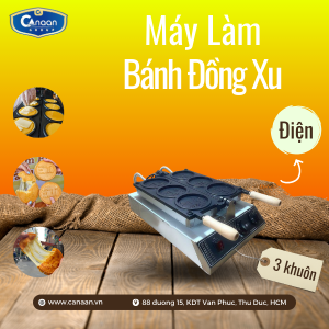 Máy Bánh Đồng Xu Hàn Quốc 3 Khuôn