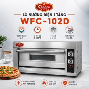 Lò Nướng Điện 1 Tầng 2 Khay WFC-102D