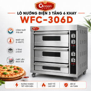 Lò Nướng Điện 3 Tầng 6 Khay WFC-306D
